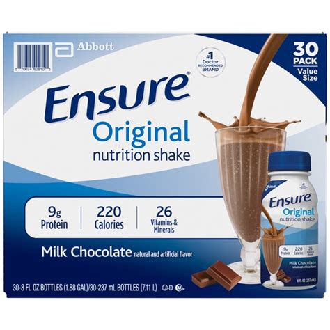Ensure Original Milk Chocolate Nutrition Shake Fl Oz From Costco