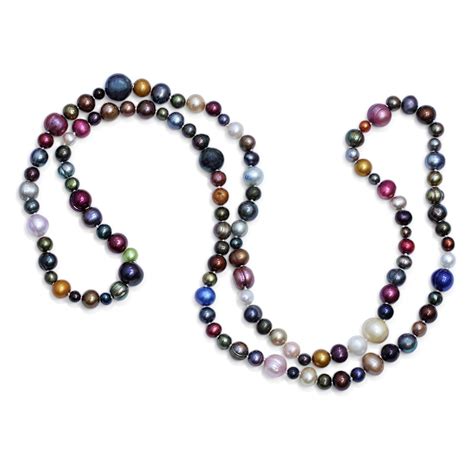 Inch Multi Colored Freshwater Cultured Pearl Necklace Strand Pep Pepe