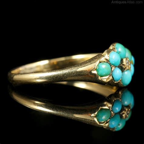 Antiques Atlas Antique Georgian Turquoise Diamond Ring 18ct Gold
