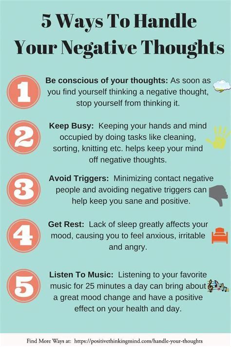 Handling Your Negative Thoughts The Positive Way Positivity Positive