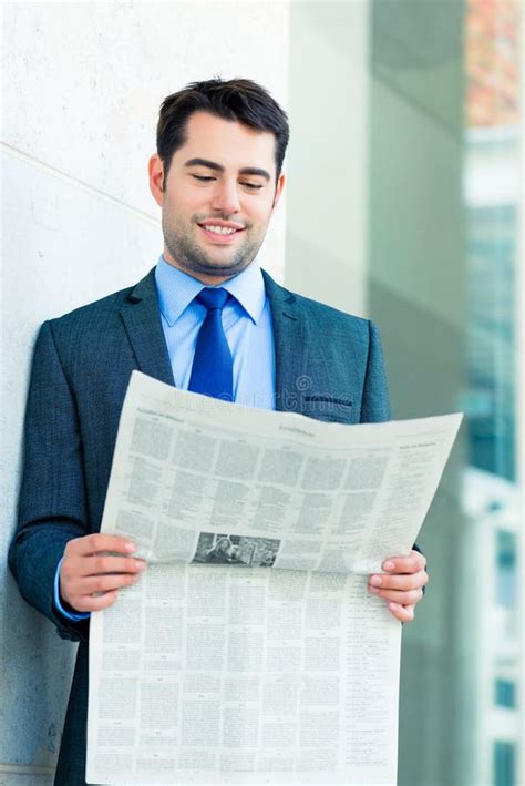 Businessman Reading Business Newspaper Stock Photo Image Of Business