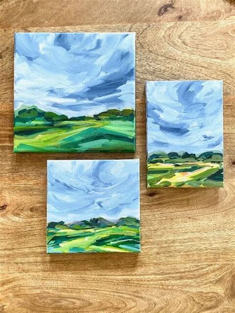 Abstract Landscape Painting With Acrylics Elle Byers Art