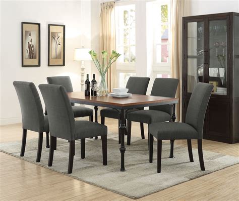 The tufted and chesterfield back and solid wood legs bring you back to the gorgeous dining room. Set of 2, Devonshire Armless Parsons Dining Chair in Grey ...
