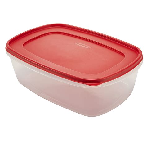 Rubbermaid Easy Find Lids Food Storage Container Large With Red Lid 2