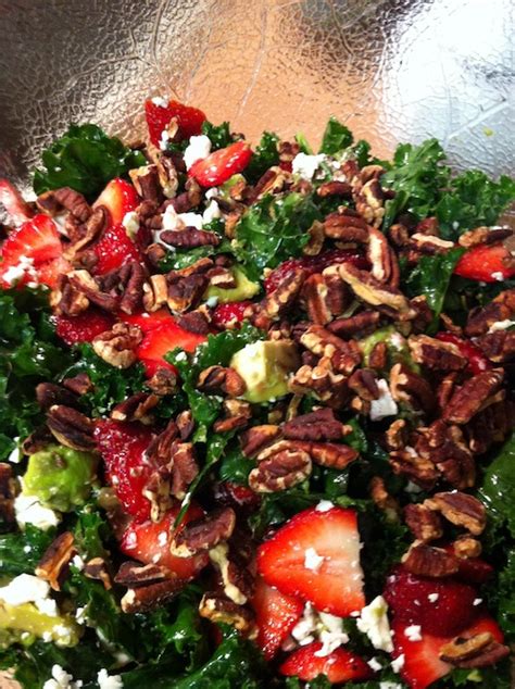 Strawberry Avocado Kale Salad A Seat At The Table