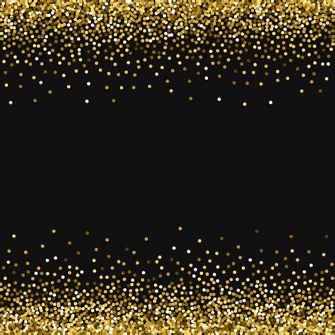 Round Gold Glitter Abstract Right Top Corner With Round Gold Glitter On