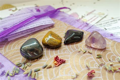 Protection Crystal Healing Set 4 Protect Your Energy Stones Etsy