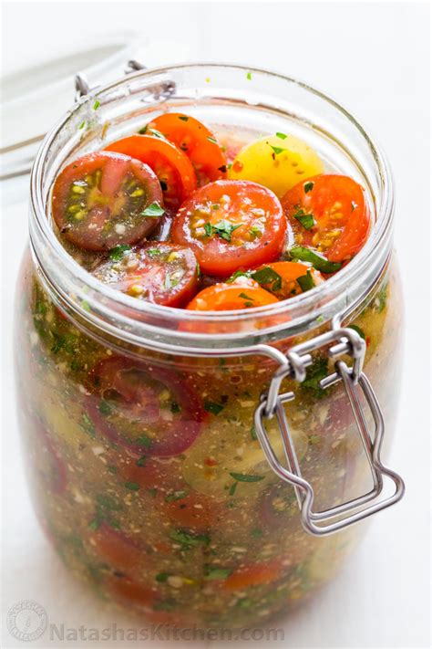 Marinated Cherry Tomatoes Large Batch Are A Colorful Juicy And Tasty Side Dish That I