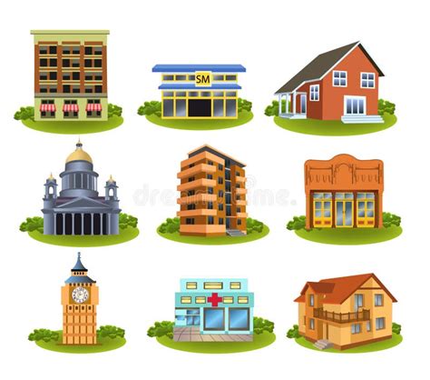 Different Buildings And Places Royalty Free Stock Photography Image