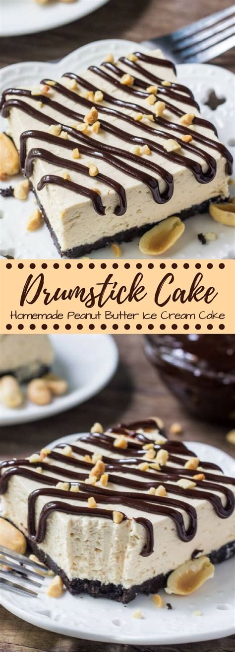 Drumstick Cake Peanut Butter Ice Cream Cake Just So Tasty