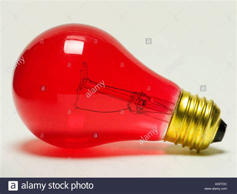 Red Light Bulb Stock Photo Royalty Free Image 3551451 Alamy