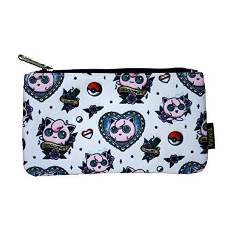 Loungefly Pokemon Jigglypuff Tattoo Print Coin Cosmetic Pencil Pouch