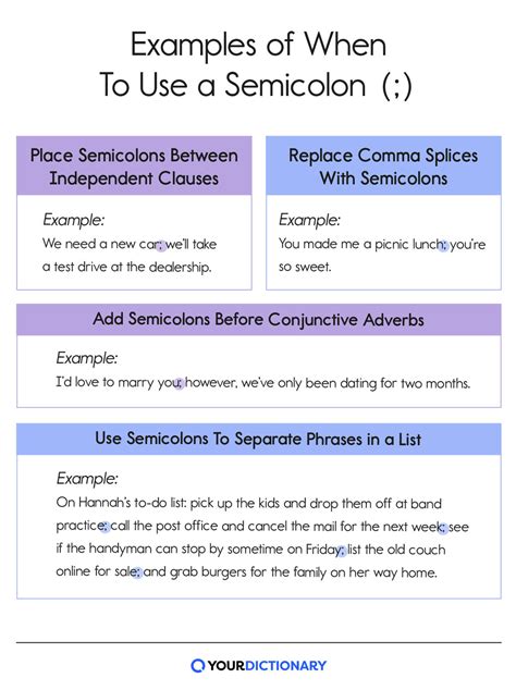 When And How To Use A Semicolon Yourdictionary