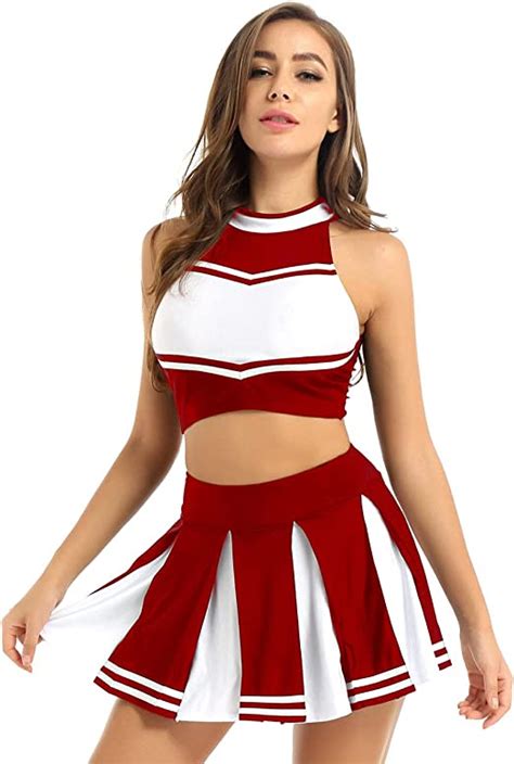 Qjhdo Fishnet Bodysuitwomen Adult School Costumes Student Cheerleader
