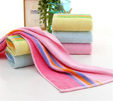 Plaid 100 Cotton Face Hand Bath Towel 14 Shares Colorful Jacquard