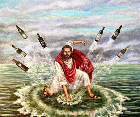 Jesus Turning Water Into Wine 16x20 Artist Signed Digital Etsy Australia