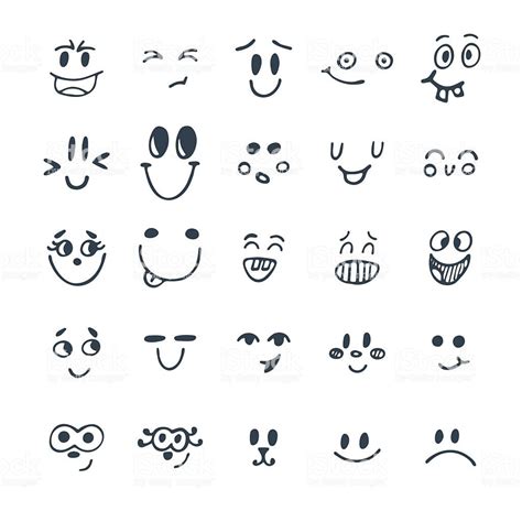 Vector Cute Emoji Doodle Cartoon Emotion Happy Face Smile Stock My Xxx Hot Girl