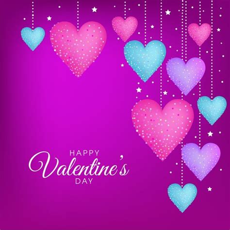 Valentine Greeting Card Vector Design Images Purple Valentines Day