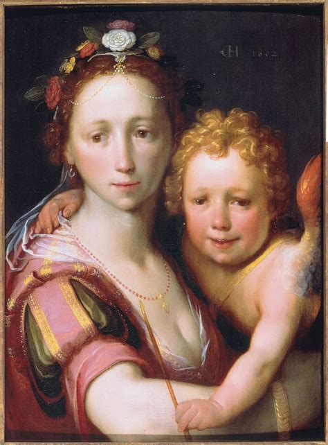 Venus And Cupid Painting Cornelis Van Haarlem Oil Paintings