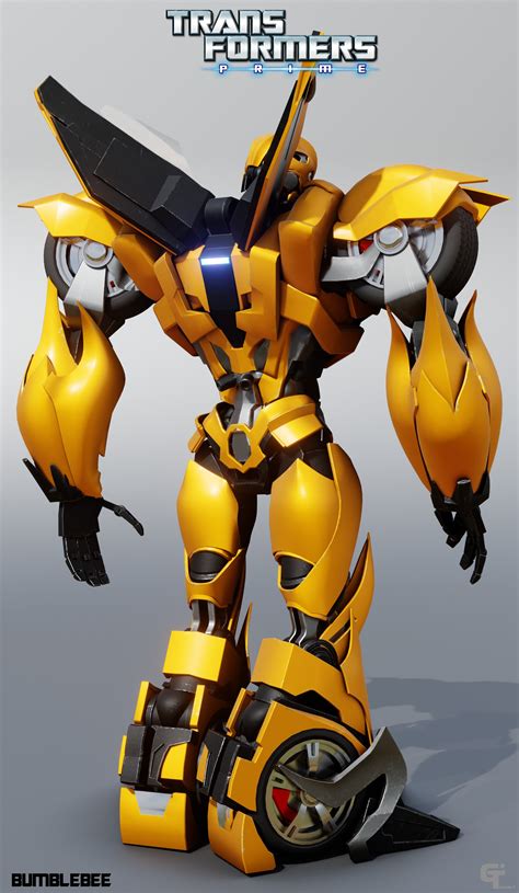 Artstation Transformersprime Rigged Character Bumblebee 3dmodel