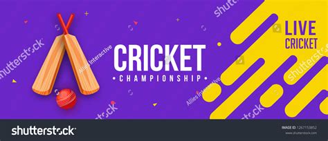 Live Cricket Banner Poster Design Illustration Stock Vector Royalty