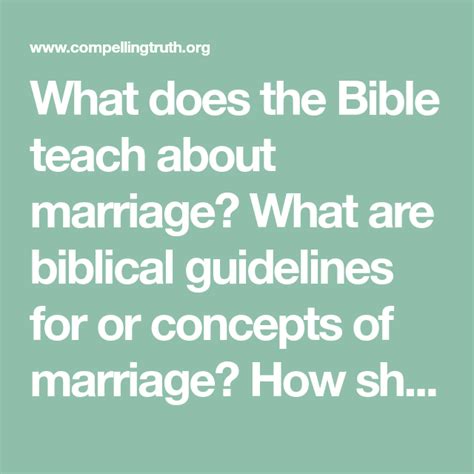 What Does The Bible Teach About Marriage What Are Biblical Guidelines