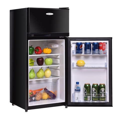 They offer great functionality and are able to hold both beer bottles and the outstanding part of this cooler is that it is designed to be a travel cooler. Costway 3.4 cu. ft. 2 Door Compact Mini Refrigerator ...
