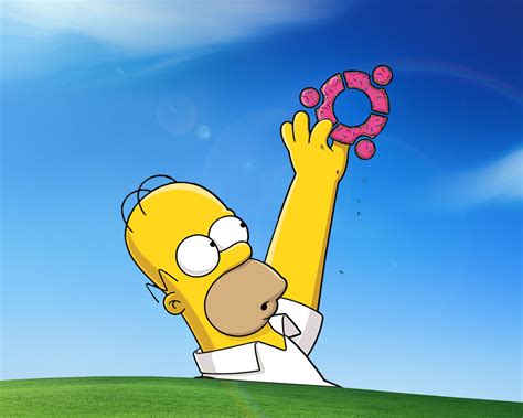 Papel De Parede Ilustração Céu Desenho Animado Linux Os Simpsons