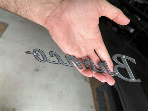 2021 Ford Bronco Cursive Script Metal Emblems Modified Stickerfab