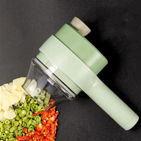 4 In 1 Handheld Rechargeable Vegetable Cutter Chopper Vegetable