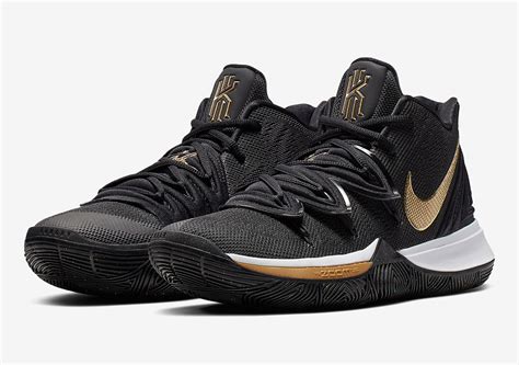 Us 32 99 2019 diy uncle drew kyrie irving canvas shoes customized adults walking shoes leisure lace up in men s casual shoes from shoes on. Nike Kyrie 5 Black Gold White AO2918-007 | SneakerNews.com