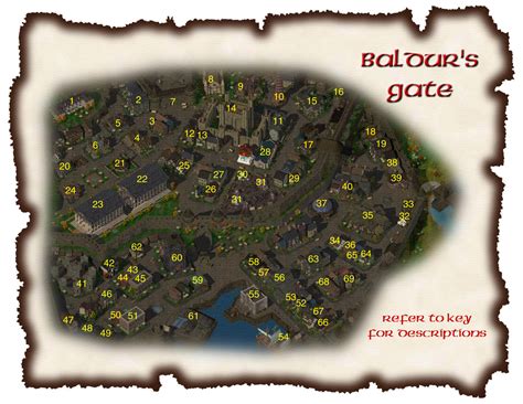 Map Of Baldurs Gate And Map Key