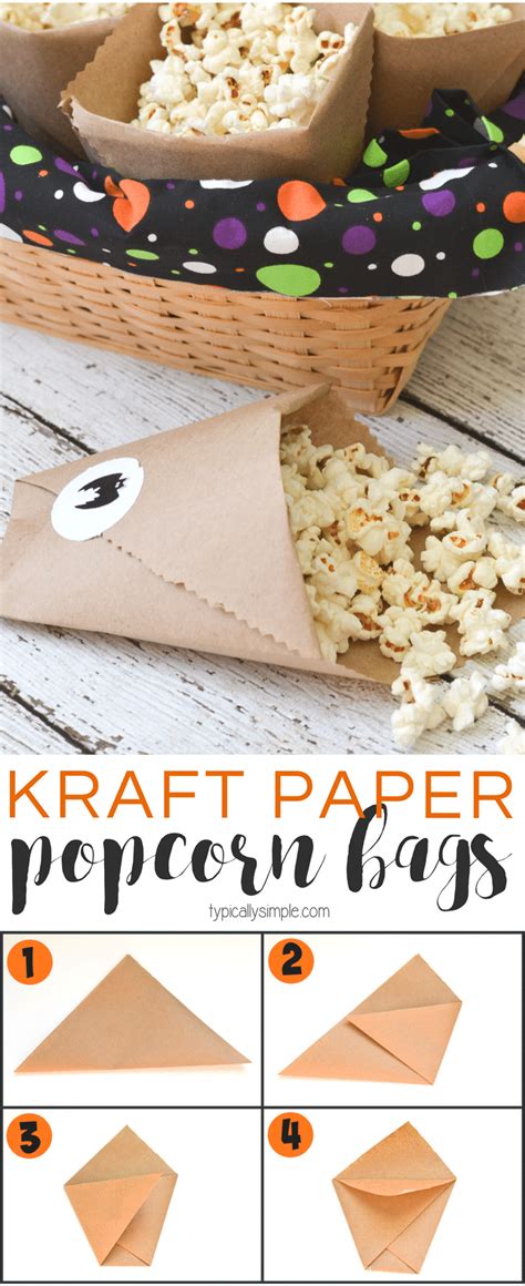 Kraft Paper Popcorn Bags Typically Simple