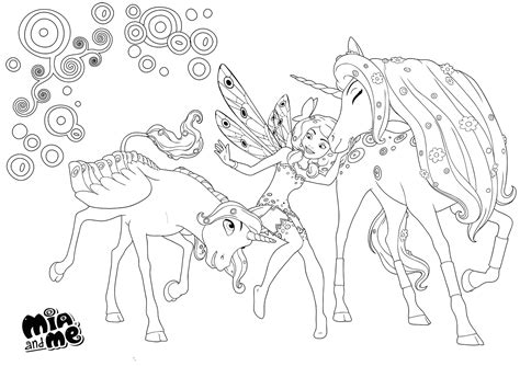Mia And Me Coloring Pages Sketch Coloring Page