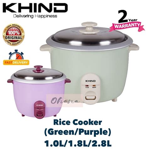 khind electric rice cooker rc710 1l rc718 1 8l rc728n 2 8l periuk nasi 电饭煲 shopee malaysia