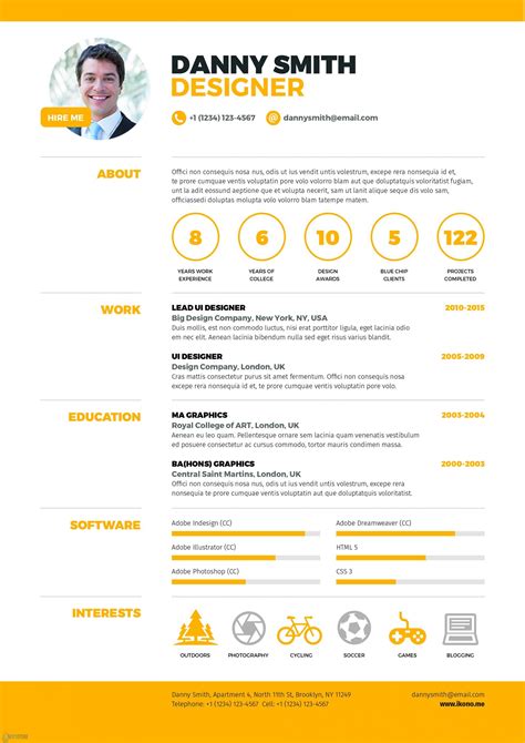 Graphic Designer Resume Template Free Download