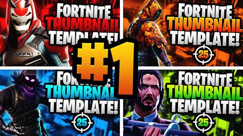 Fortnite Youtube Thumbnail Template Pack Rox Photoshop Template Images