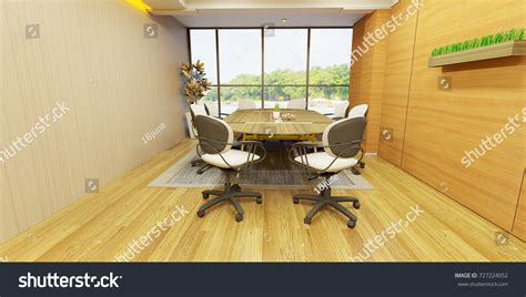 Contemporary Office Conference Room Interior Huge Stock Illustration