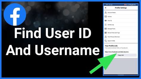 How To Find My Facebook User Id And Username Youtube