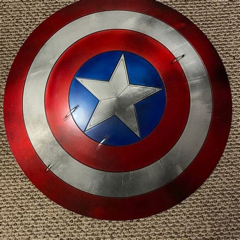 Carfar Handicrafts Captain America Shield Original Battle Damage Broken