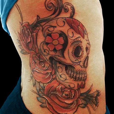 Sugar Skull And Roses Tattoos Designs Full Tattoo