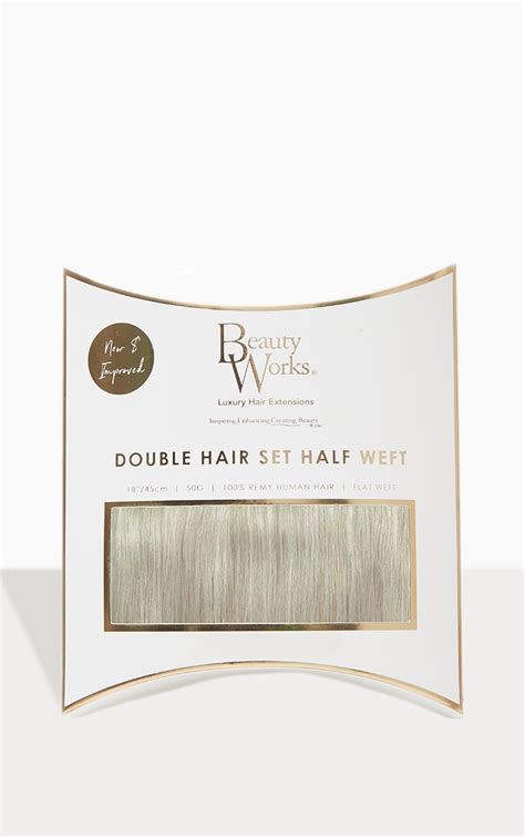 Beauty Works Double Hair Set Weft Extensions À Clipser Cm Barley Blonde PrettybabeThing FR