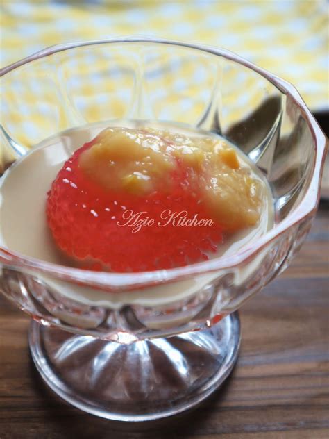 Nak² lagi dengan sejuk air batu lagii. Puding Sagu Gula Melaka - Azie Kitchen