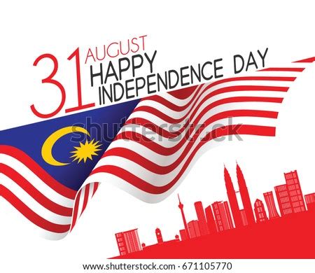 Happy 62nd independence day malaysia to all malaysians!!!. Vector Illustration 31 August Happy Independence Stock ...