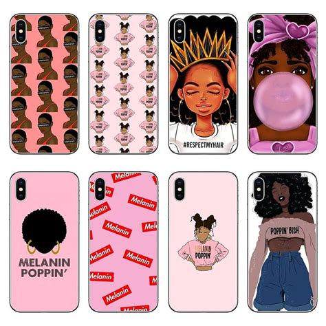 2bunz melanin poppin aba cases for iphone x fashion black girl hard pc phone cover for iphone 5