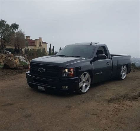 Pin By Junior On Dropped Silverados Chevy Trucks Silverado Custom