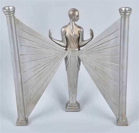 Sevenarts Art Deco Style Erte Cast Metal Figure Art Deco Hotel Miami