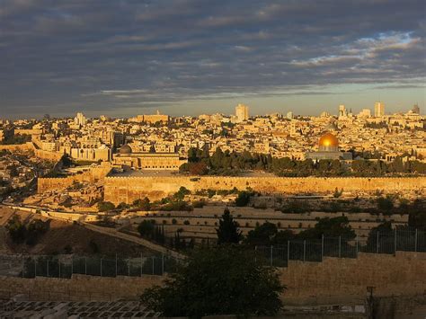 Jerusalén Israel Morgenstimmung La Cúpula De La Roca El Monte Del Templo Fondo De Pantalla