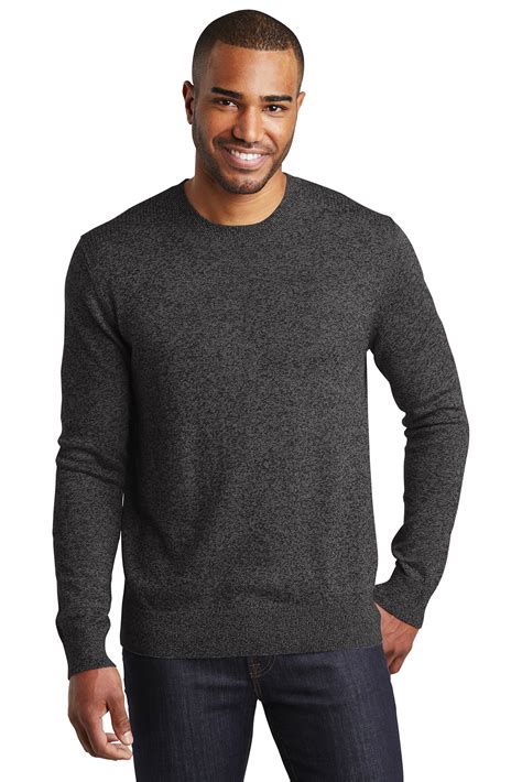 Port Authority Sw417 Mens Marled Crew Sweater 3608