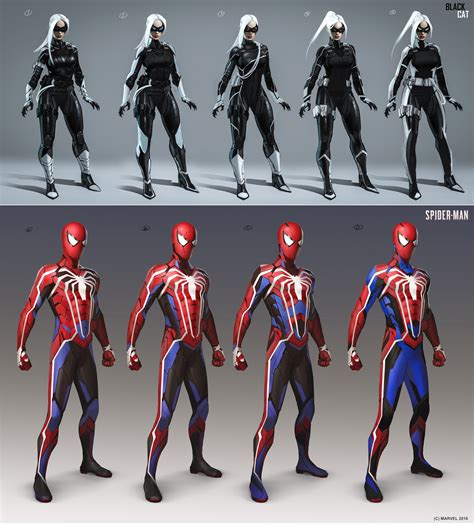 Early Official Concept Art Of Spider Man And Black Cat In Marvel S Spider Man Ps Daryl